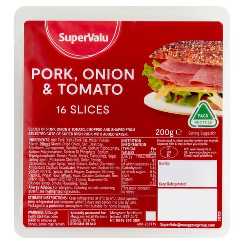 SuperValu Pork, Onion &TOMATO Roll Slices (200 g)