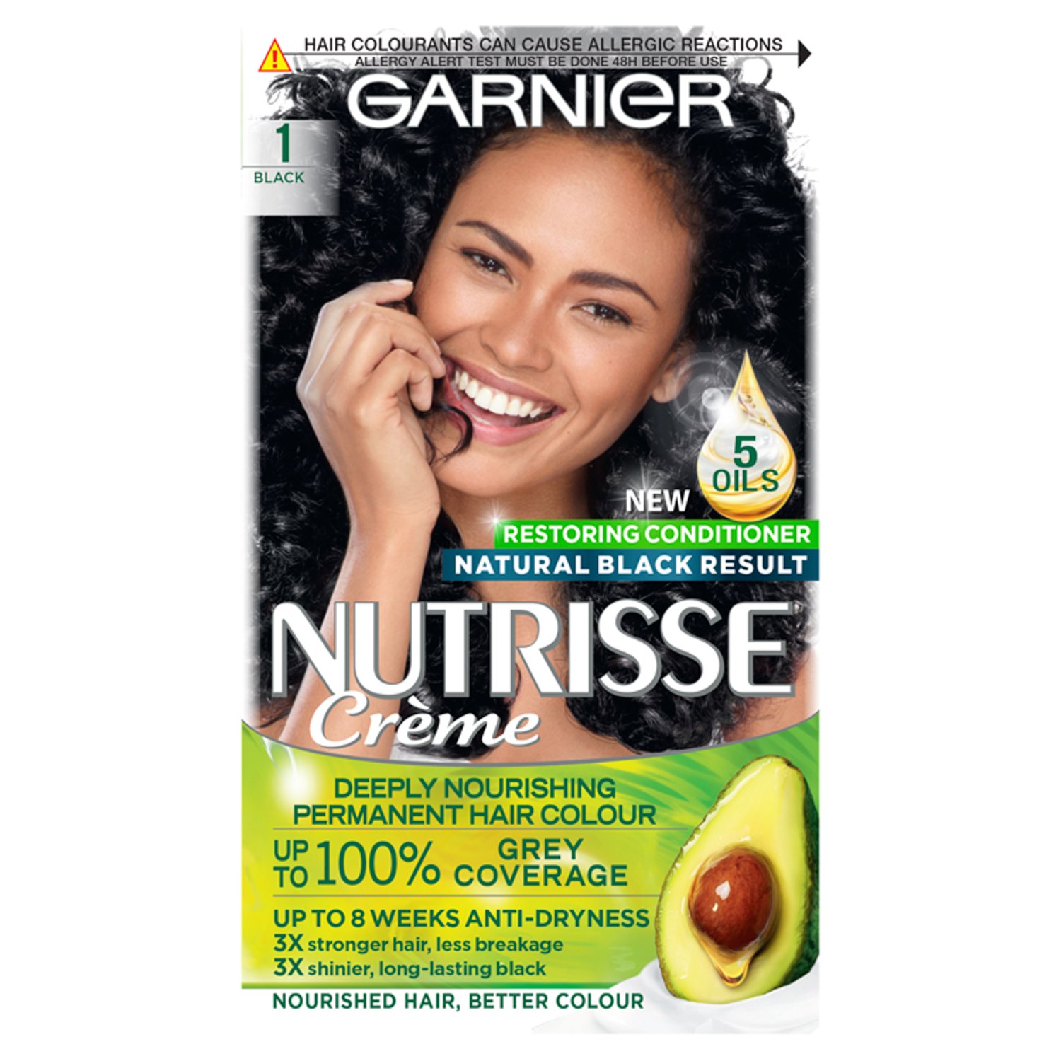 Garnier Nutrisse Crème Permanent Nourishing Black Hair Colour (1 Piece)