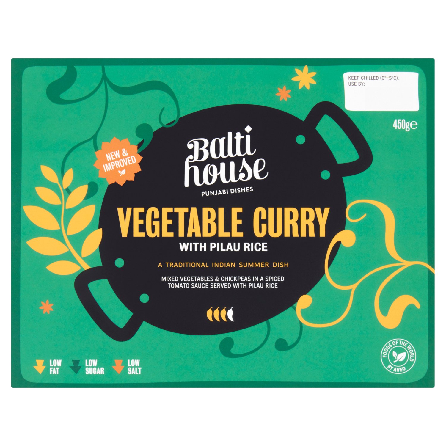 Balti House Vegetable Curry with Pilau Rice (450 g)