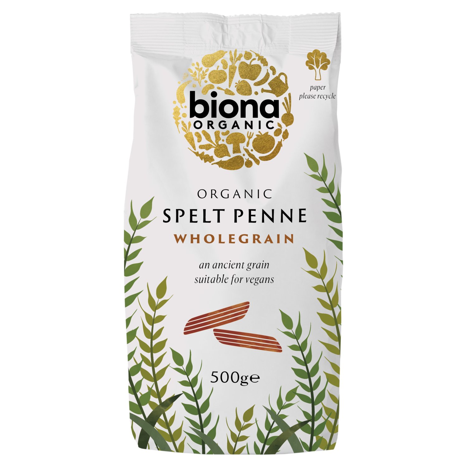 Biona Organic Spelt Penne Wholewheat (500 g)