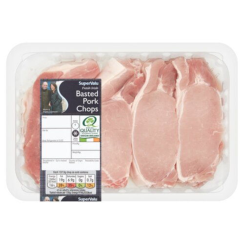 SuperValu Fresh Irish Basted Pork Loin Chops (550 g)