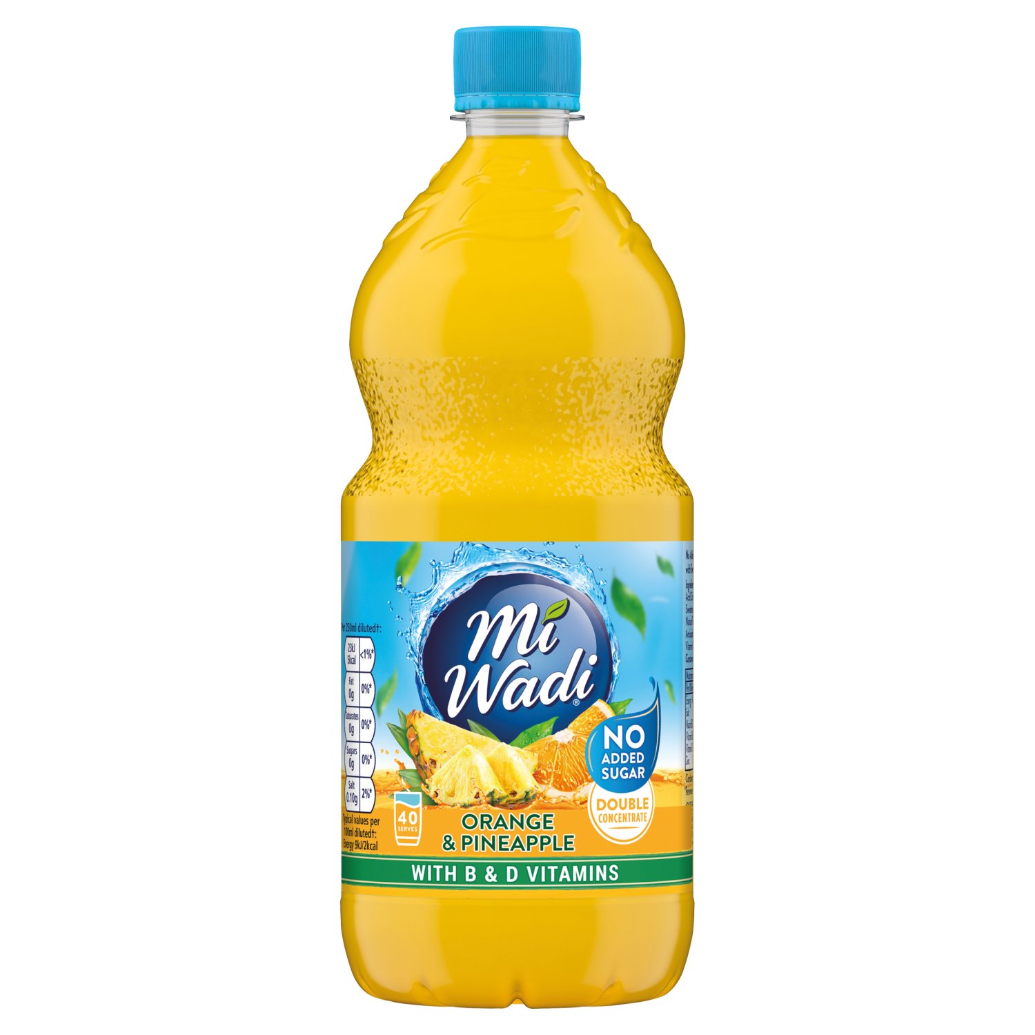 MiWadi Double Concentrate Orange & Pineapple No Added Sugar Squash (1 L)