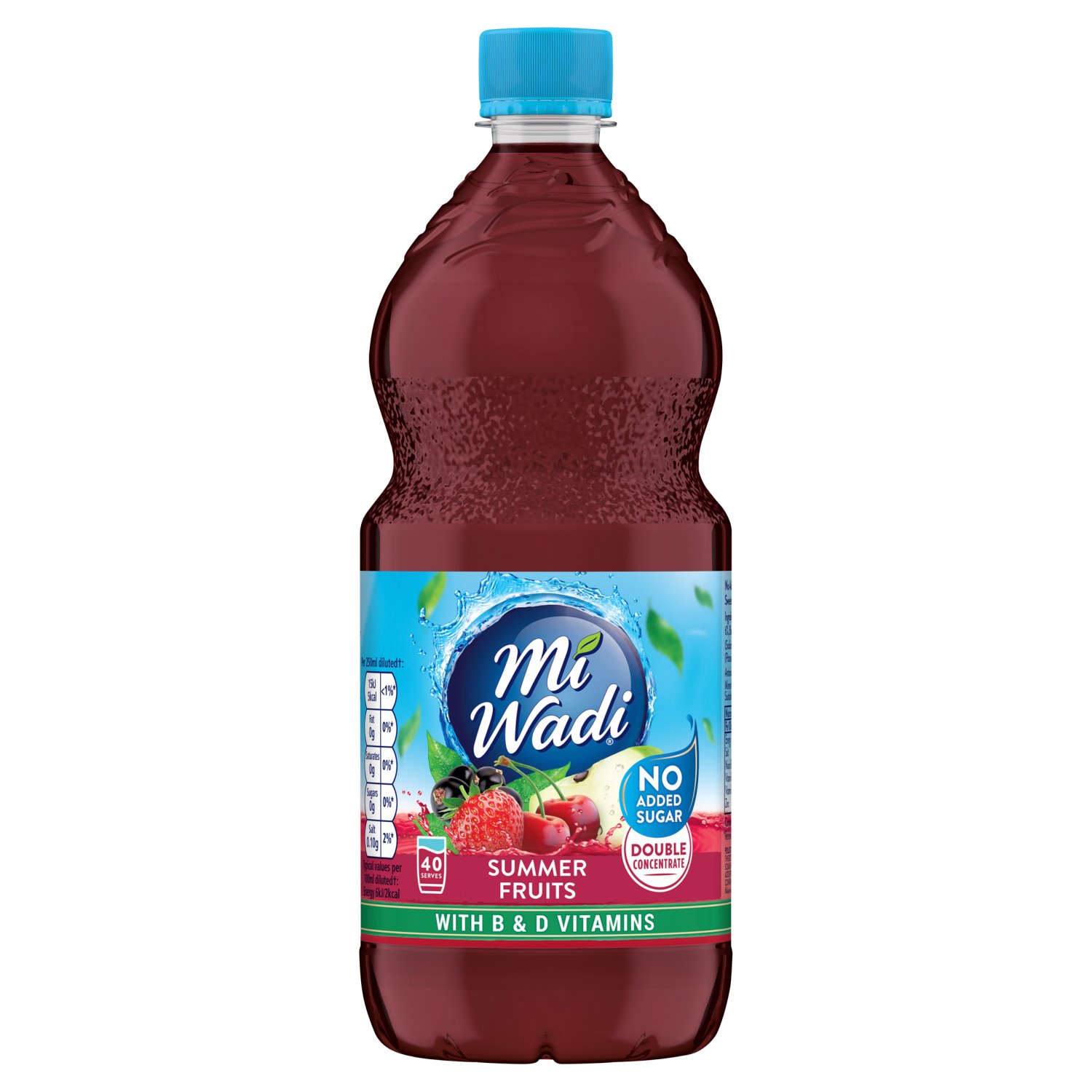 MiWadi Double Concentrate Summer Fruits No Added Sugar Squash (1 L)