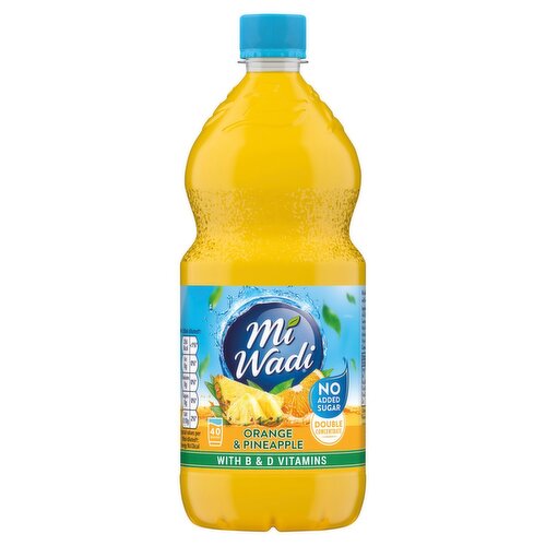 Mi Wadi Orange & Pineapple Double Concentrate No Added Sugar (1 L)