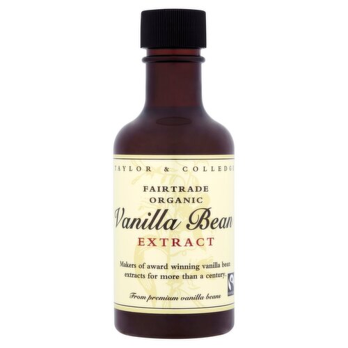 Taylor & Colledge Fairtrade Organic Vanilla Bean Extract (100 ml)