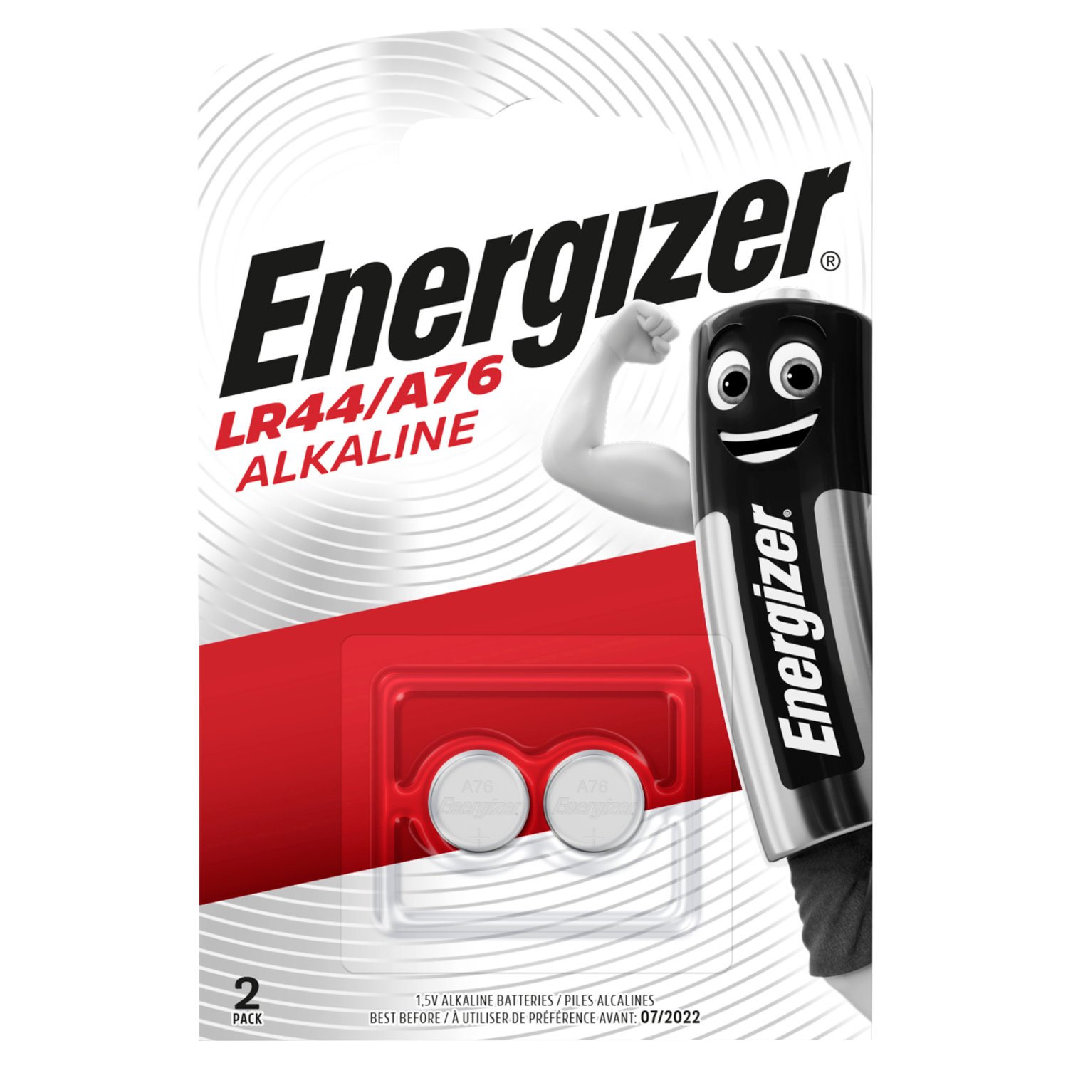 Energizer LR44/A76 Button Batteries 2 Pack (1 Piece)