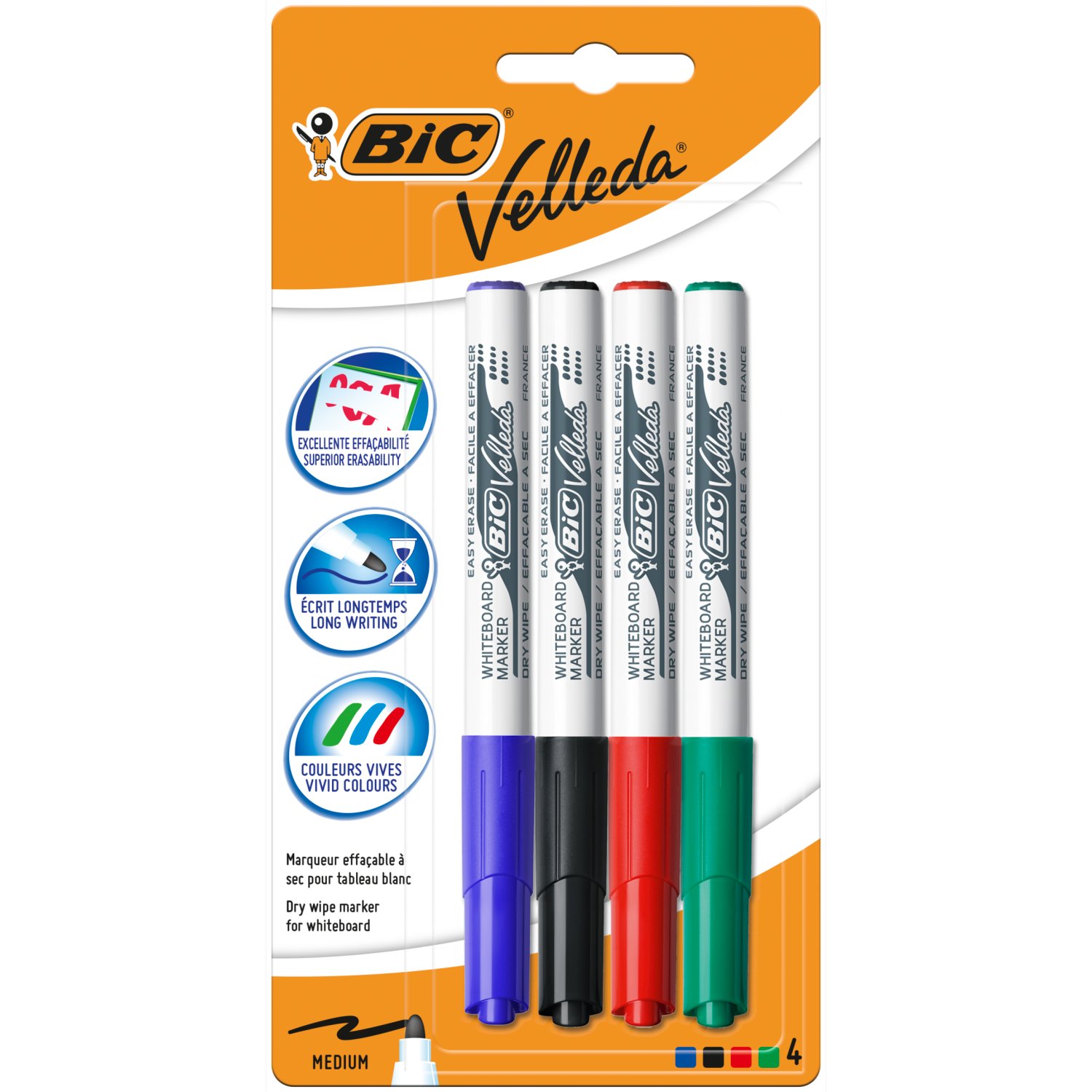 Whiteboard Markers Assorted (4 Piece)