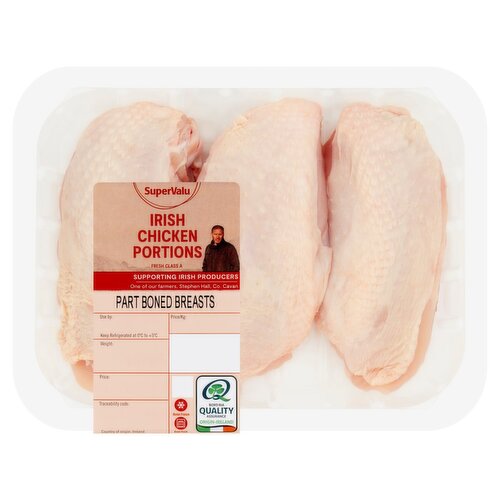 SuperValu Fresh Irish Partboned Chicken Breast (610 g)