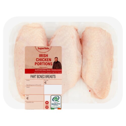 SuperValu Fresh Irish Part Boned Chicken Breasts (610 g)