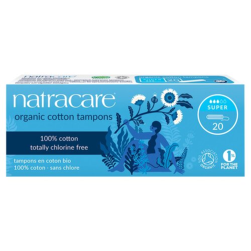 Natracare Org Super Non Applicator Tampon (20 Piece)