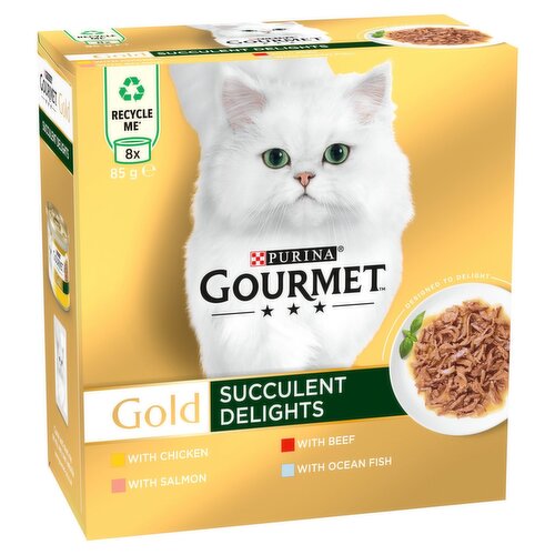 Gourmet Gold Succulent Delights Adult Wet Cat Food Chicken 8 Pack (85 g)