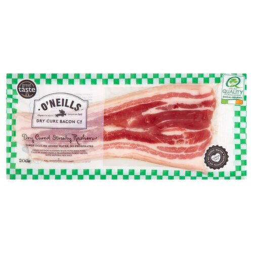 O'Neills Dry Cure Bacon Co. Streaky Rashers (200 g)