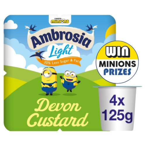 Ambrosia Light Devon Custard 4 Pack (500 g)