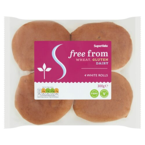 SuperValu Free From  White Rolls 4 Pack (300 g)