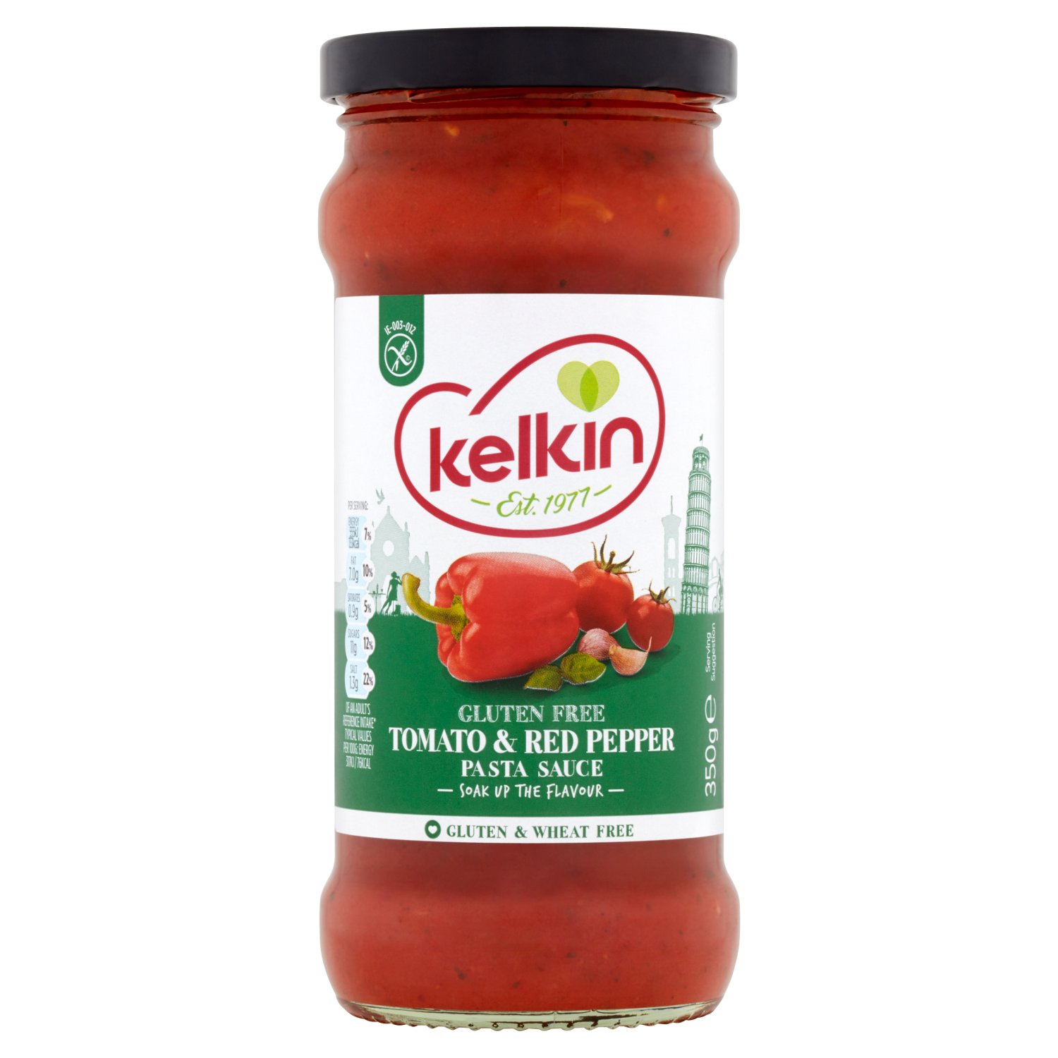 Kelkin Gluten Free Tomato & Red Pepper Pasta Sauce (350 g)