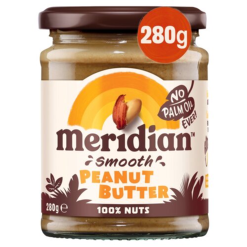 Meridian Natural Peanut Butter Smooth No Salt (280 g)