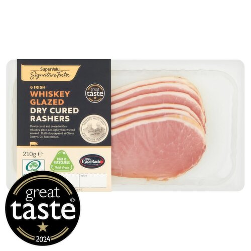 Signature Tastes Whiskey Glazed Dry Cured Rashers (210 g)