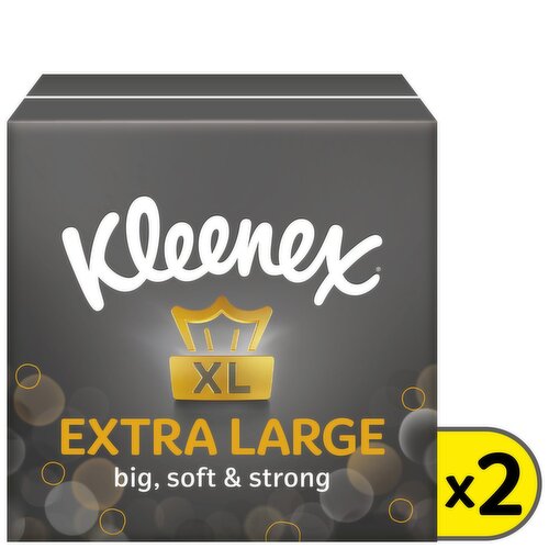 Kleenex Mansize Extra Large Compact Facial Tissue Twin Pack 88 Sheets (44 Sheets)