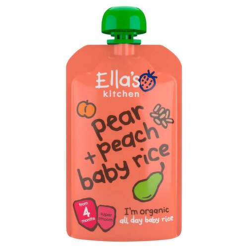 Ella's Kitchen Pear & Peach Baby Rice 4+ Months (120 g)