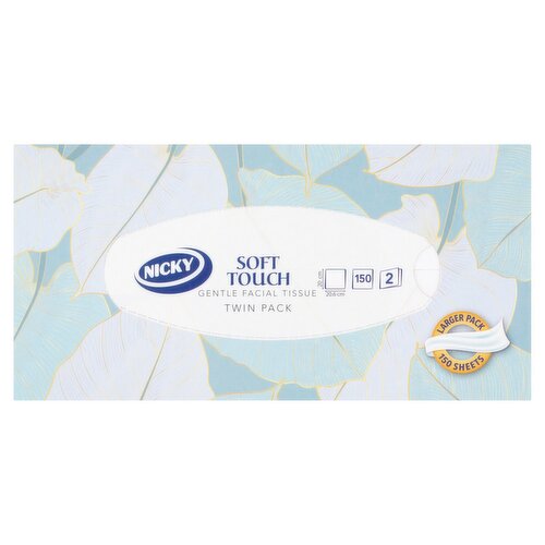 Nicky Facial Soft Touch 2ply 150 Sheets (150 Sheets)