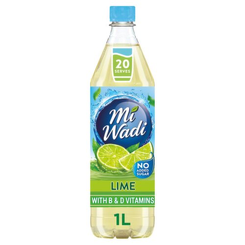 Miwadi Lime No Added Sugar Squash (1 L)