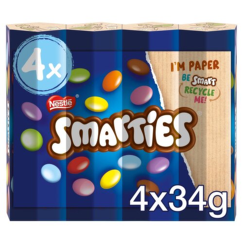 Nestle Smarties Hexatube 4 Pack (34 g)