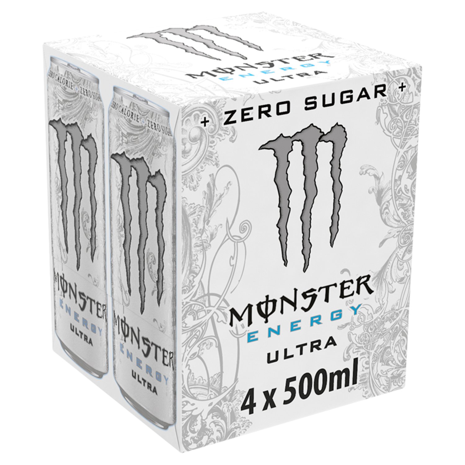 Monster Energy Ultra Zero Cans 4 Pack  (500 ml)