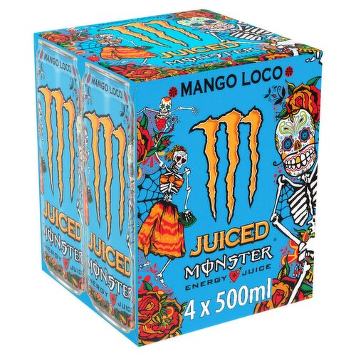 Monster Energy Mango Loco Juice Can 4 Pack (500 ml)