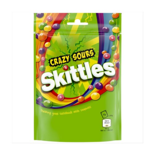 Skittles Sour Pouch 136 G Front En