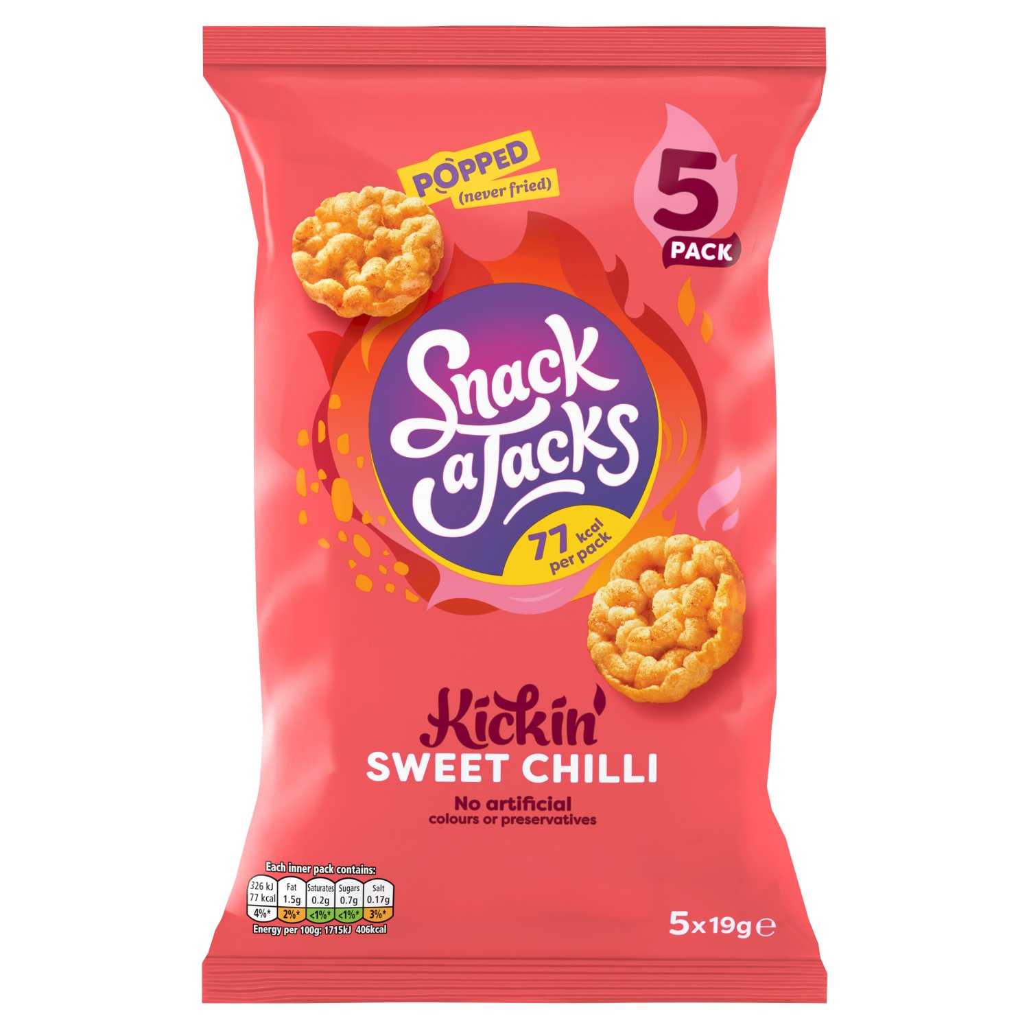 Snack A Jacks Sweet Chilli 5 Pack (95 g)