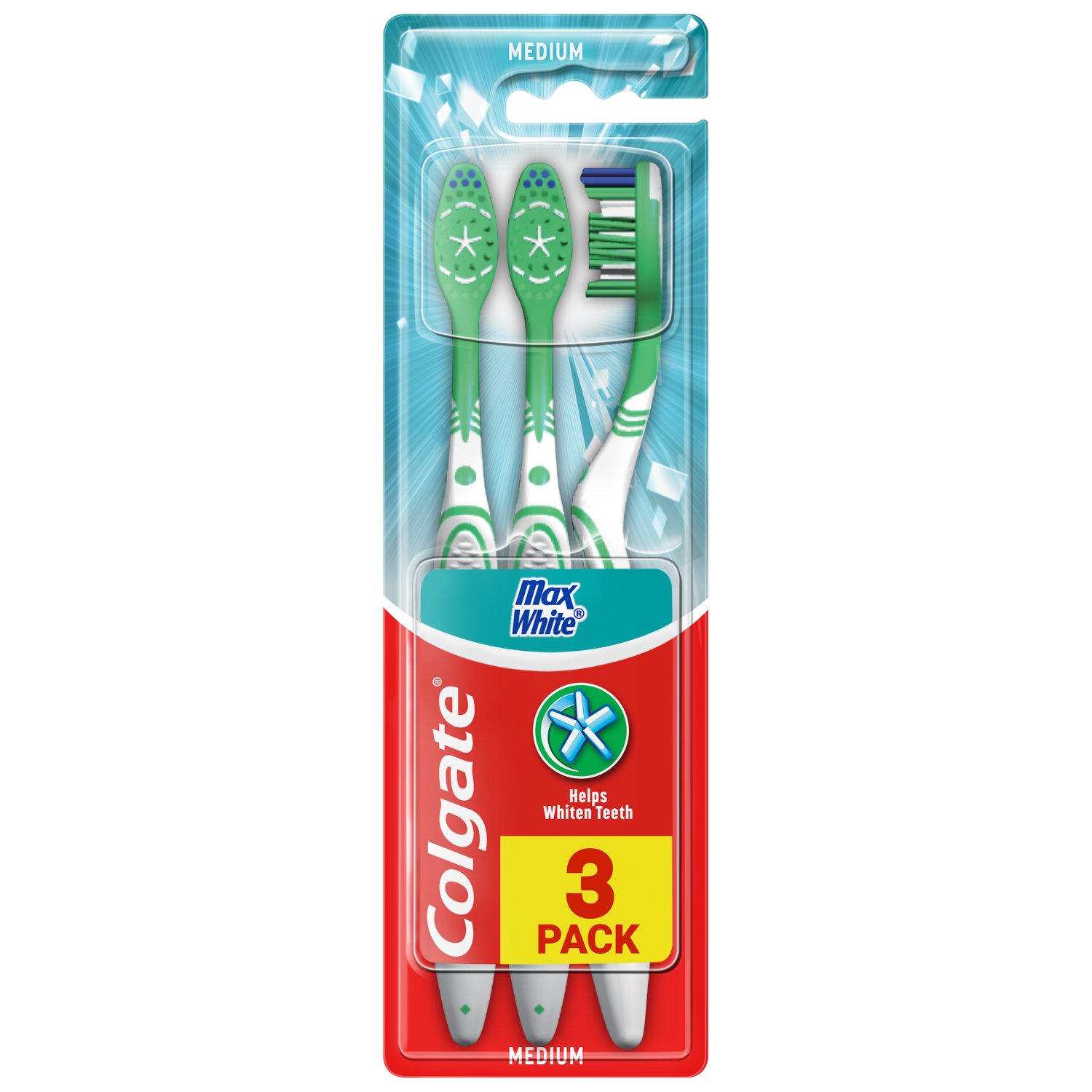 Colgate Max White Medium Toothbrush Triple Pack (1 Piece)