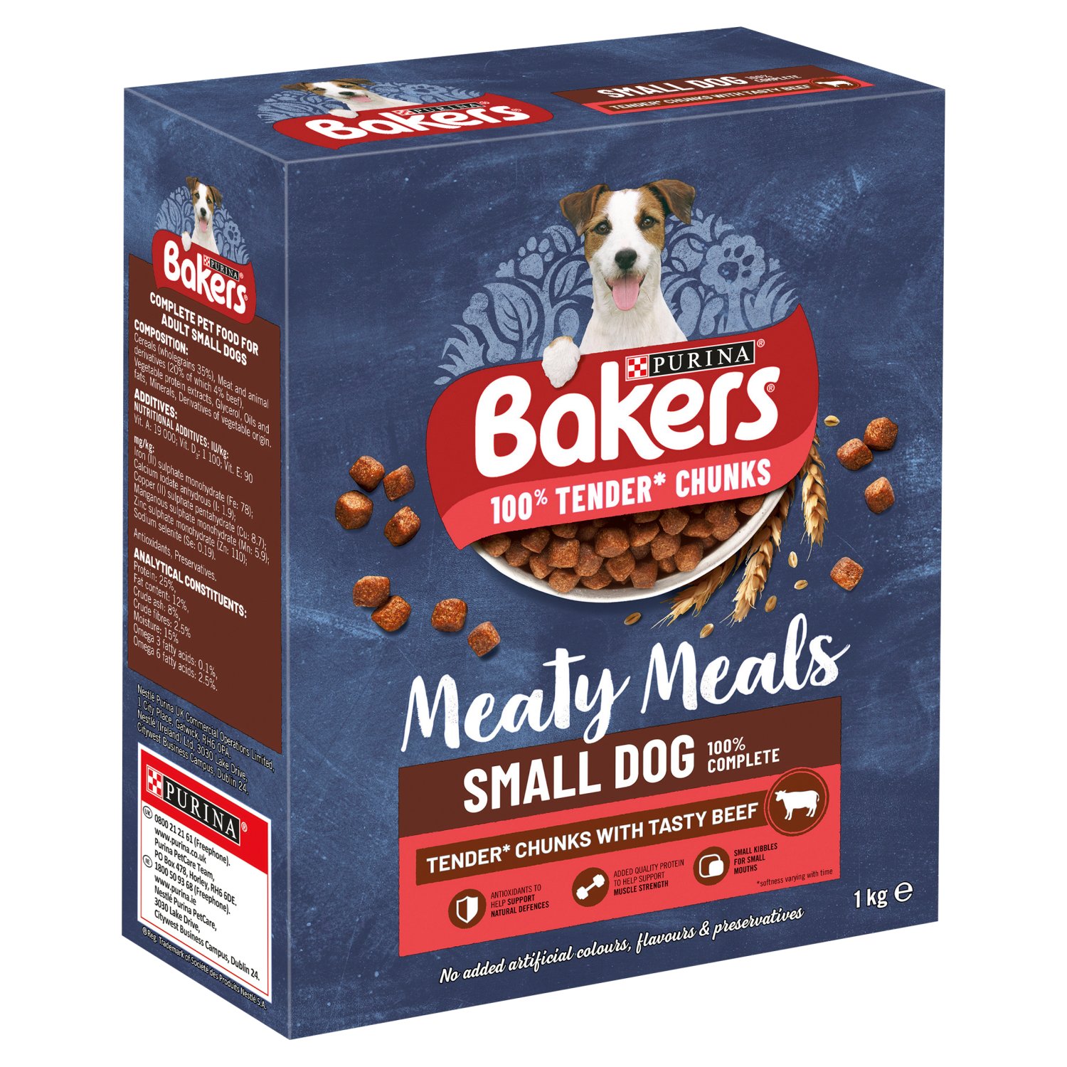 Bakers Meaty Meals Beef Small Dog Food (1 kg)