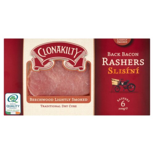 Clonakilty Lightly Smoked Dry Cure Rashers (200 g)