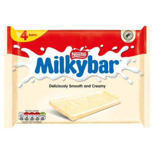 Nestle Milkybar White Chocolate Bars 4 Pack  (25 g)