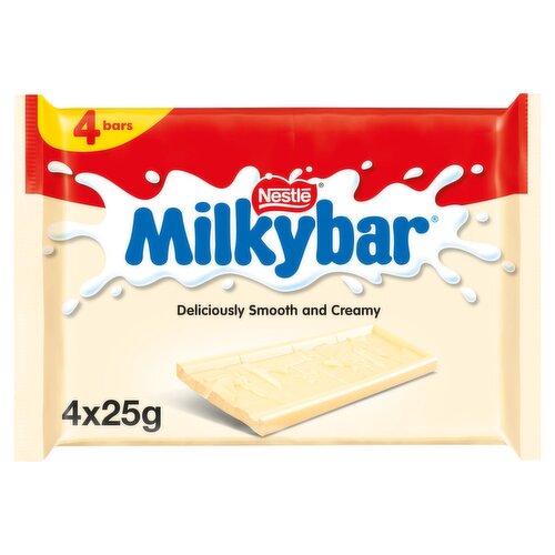 Nestle Milkybar White Chocolate Bars 4 Pack  (25 g)