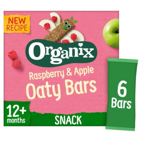 Organix Raspberry & Apple Soft Oaty Bar 12 Months 6 Pack (23 g)