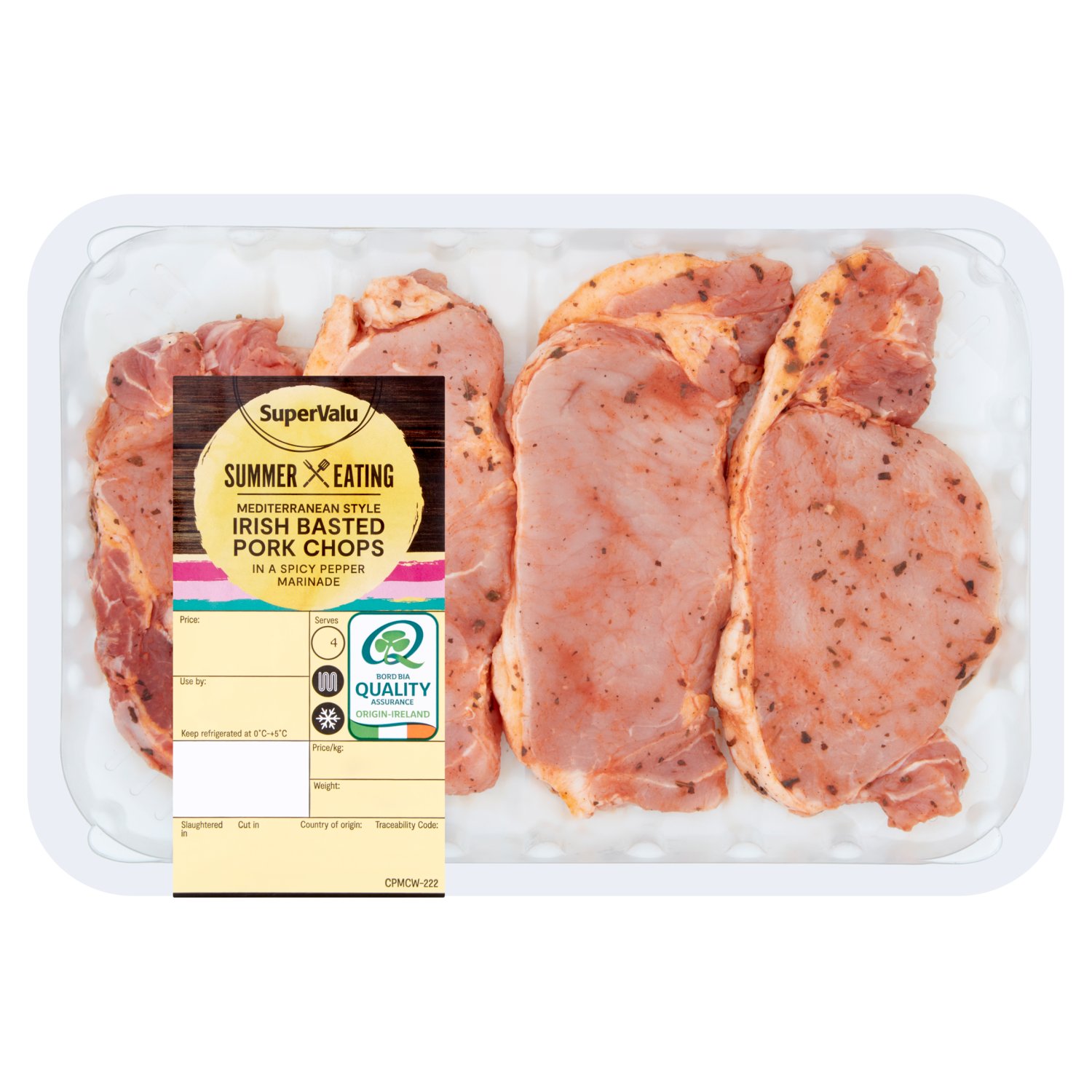 SuperValu Fresh Irish Mediterranean Basted Irish Pork Chops (425 g)