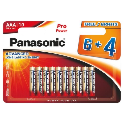 Panasonic Pro Power AAA Batteries 10 Pack (6 Piece)