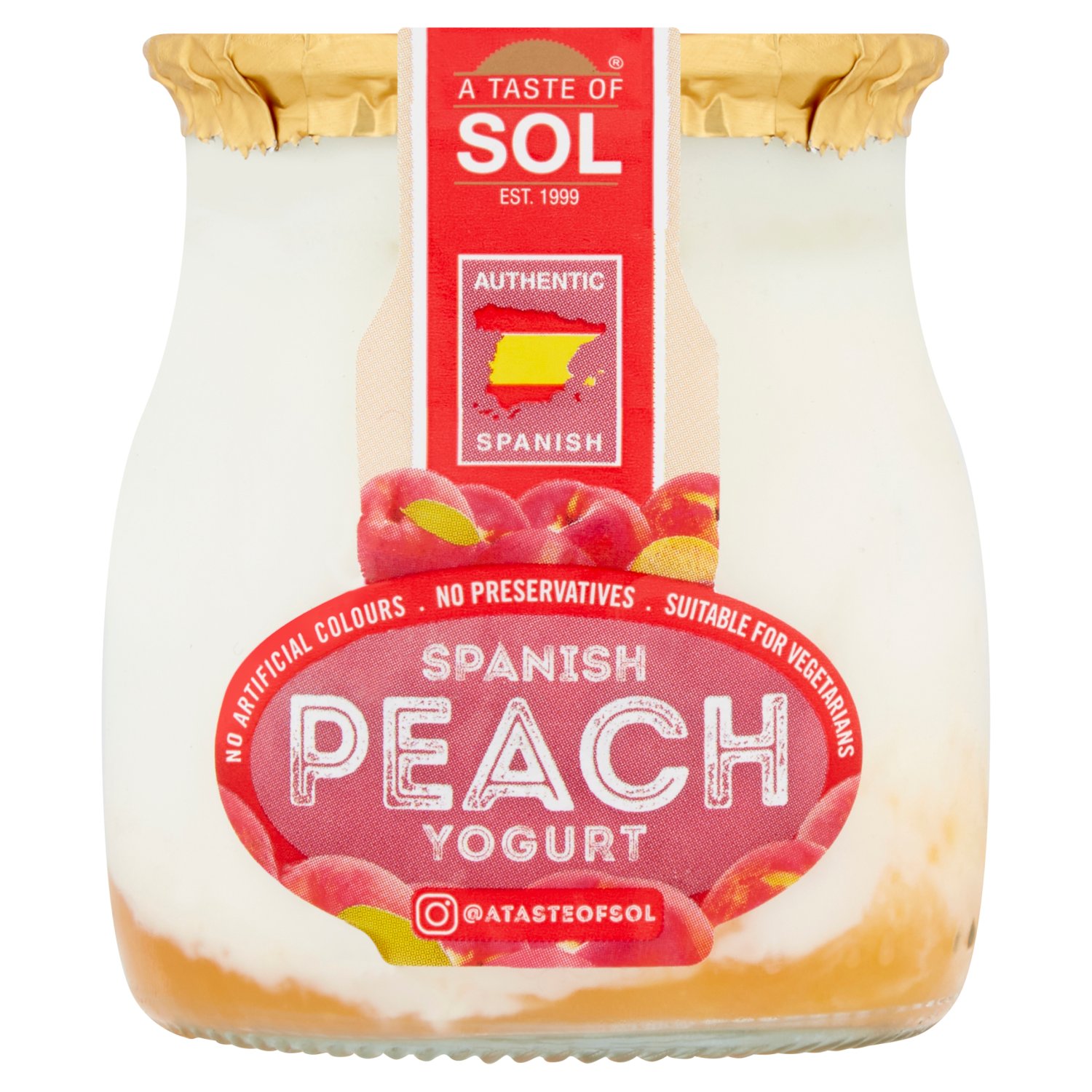 Sol Low Fat Spanish Peach Yogurt (135 g)