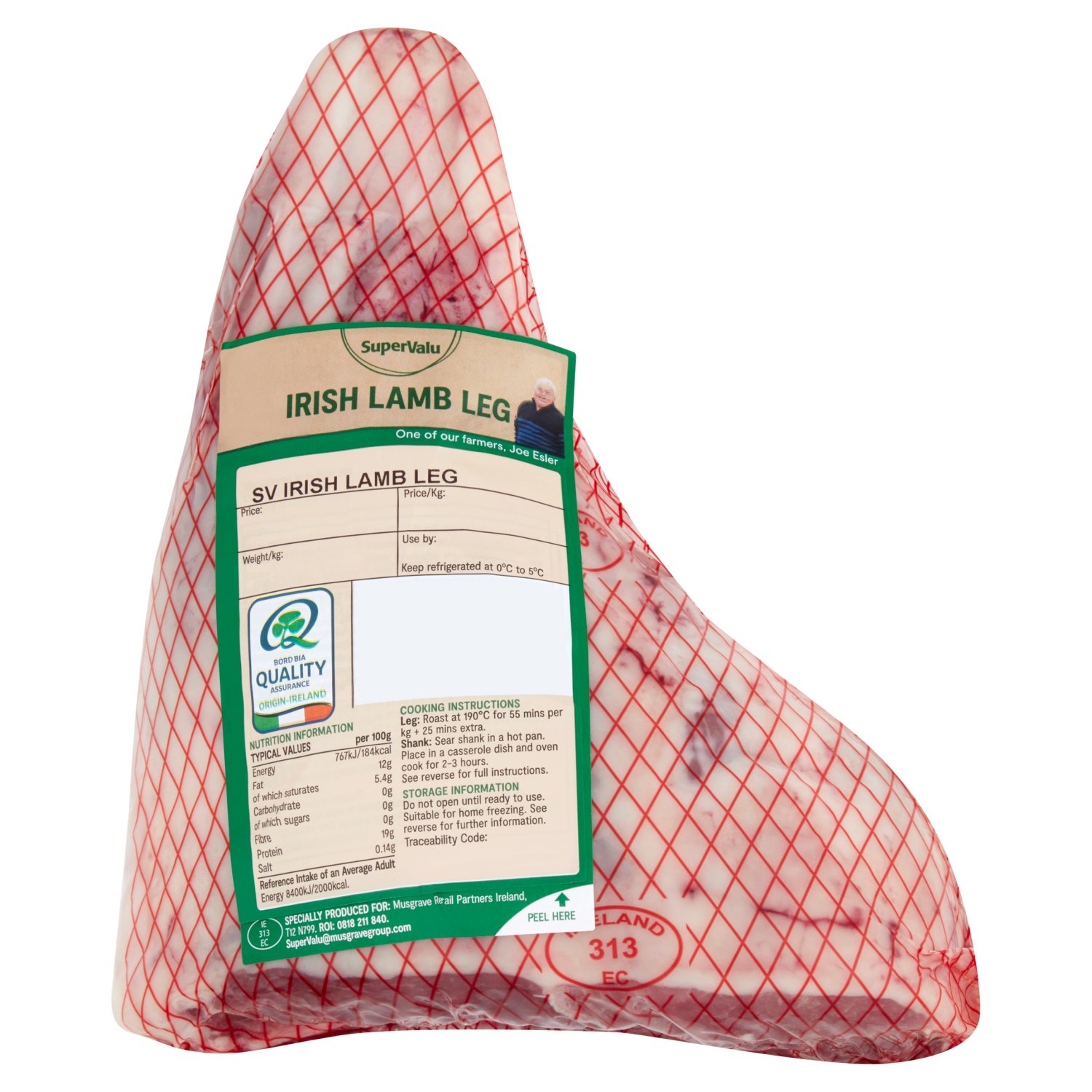 SuperValu Fresh Irish Irish Lamb Leg (1.2 kg)
