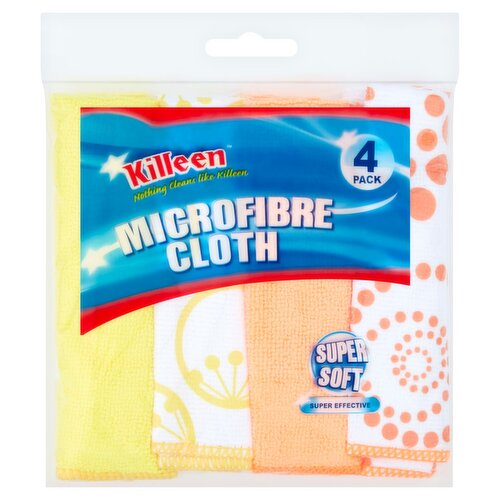 Killeen Microfibre Cloths 4 Pack (4 Piece)