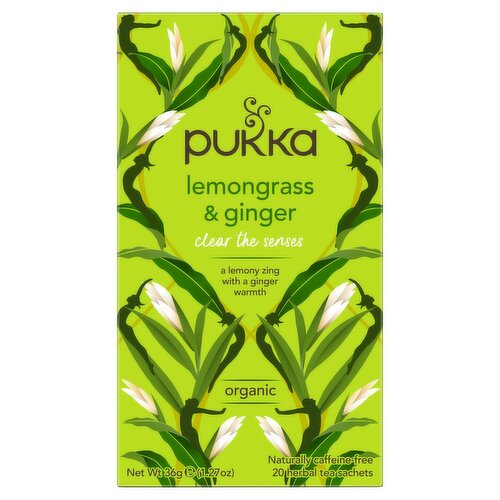 Pukka Organic Lemongrass & Ginger Tea 20 Pack (20 g)