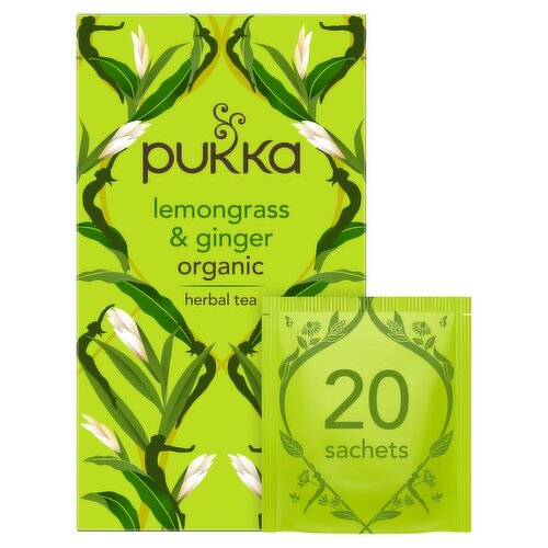 Pukka Organic Lemongrass & Ginger Tea 20 Pack (20 g)