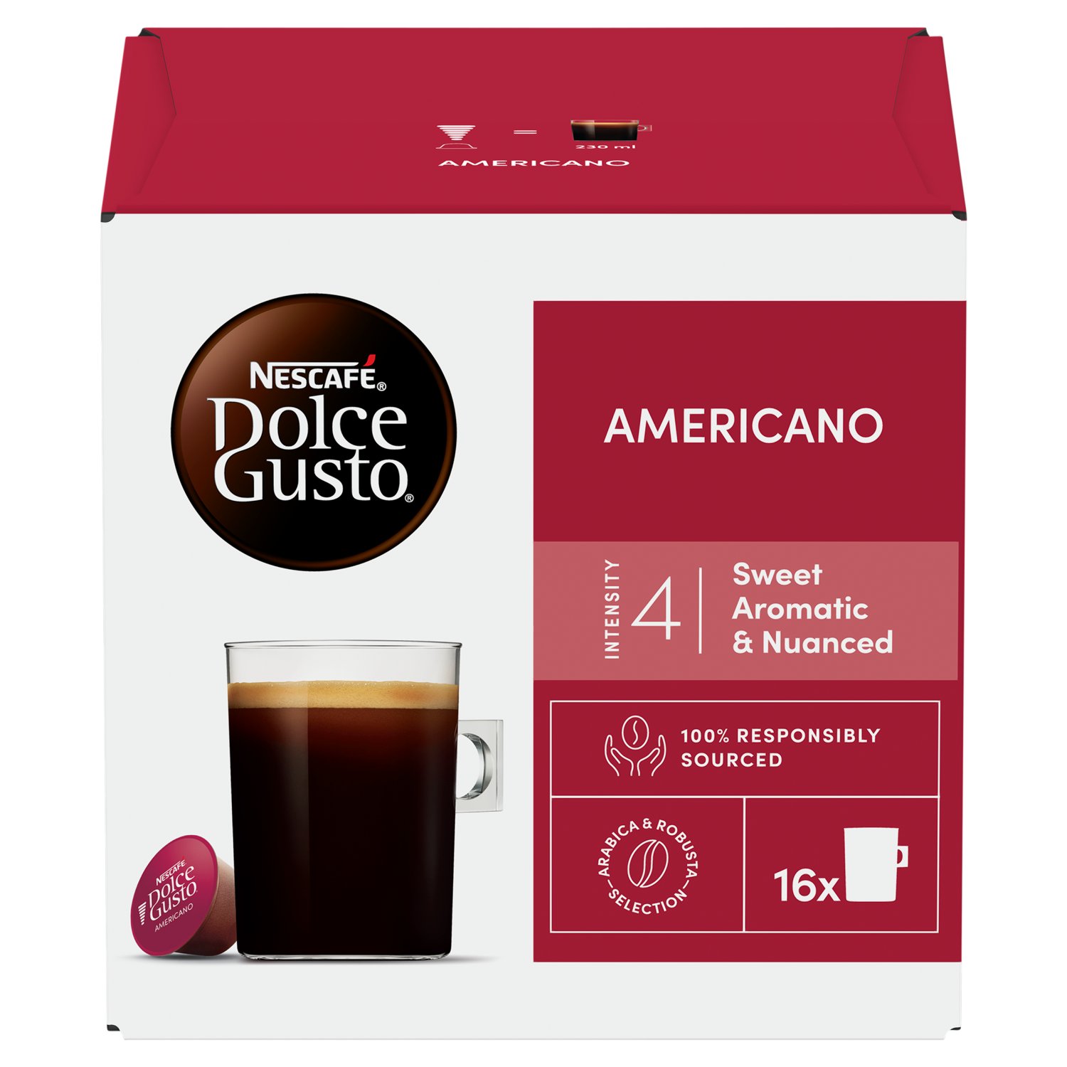 Nescafe Dolce Gusto Americano Coffee Capsules 16 Pack (136 g)