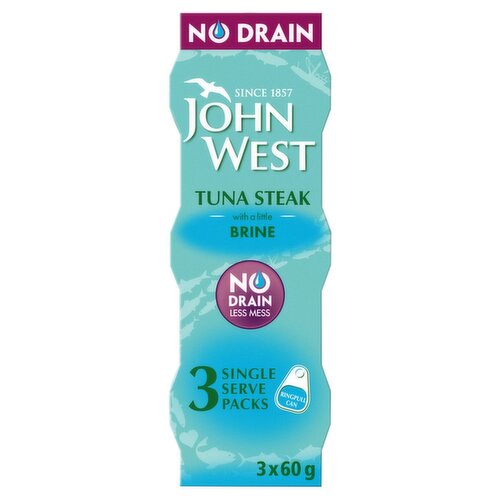 John West Tuna Steak with a Little Brine 3 Pack (180 g)