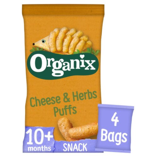 Organix Cheese & Herb Puffs 10+ Months 4 Pack (60 g)