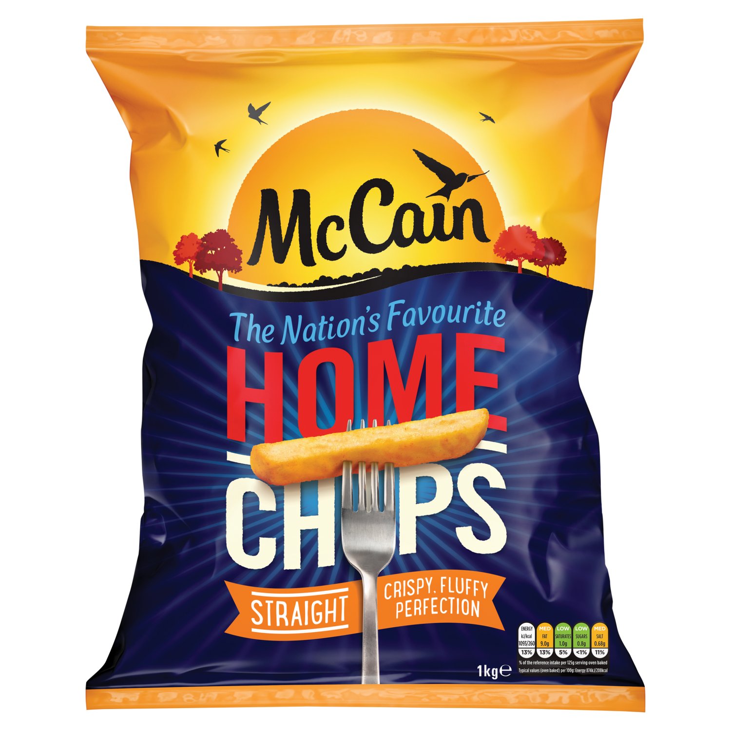 McCain Straight Cut Home Chips   (1 kg)