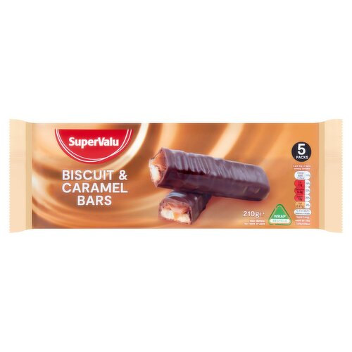 SuperValu Biscuit & Caramel Chocolate Bars 5 Pack (210 g)