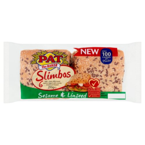 Pat The Baker Sesame and Linseed Slimbos 6 Pack (230 g)