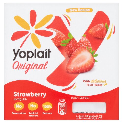 Yoplait Original Strawberry Yogurt 4 Pack (125 g)